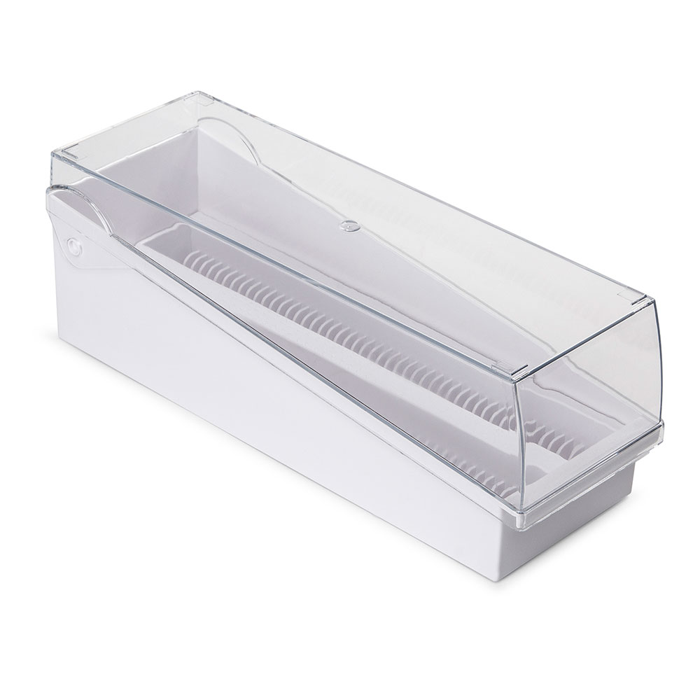 Globe Scientific Slide Draining Tray, 100-Place for up to 200 Slides, ABS, Blue Image